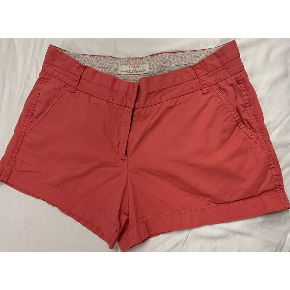J. Crew Broken-In 100% Cotton Casual Chino Shorts - Coral - Womens - Size 4